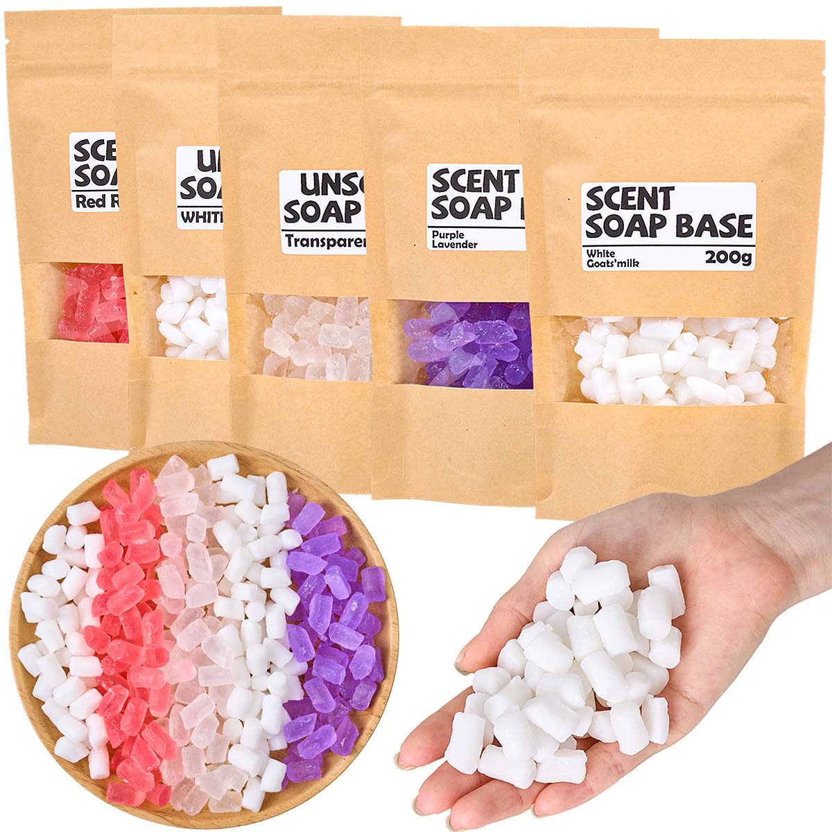 Soap Making Goats Milk - 200g Color Glycerin Soap Base DIY