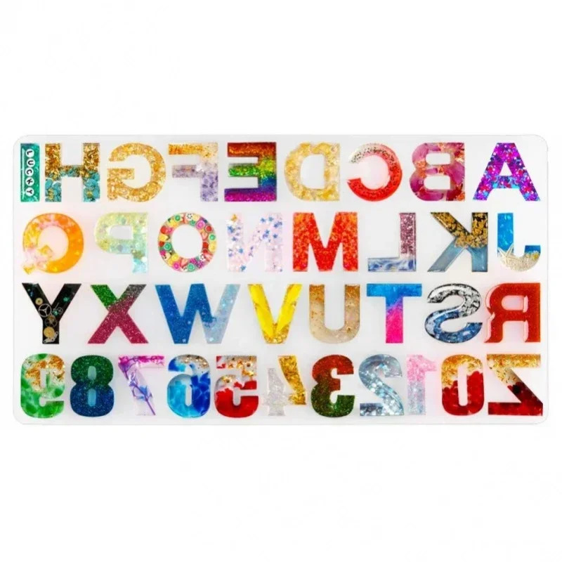 Soap Making Handmade - 1pc/2pcs/3pcs LettersAtoZ，Number0to9Silicone Mold，forDIYCrafts，Soap Making，Candle Making，-Durable，Easy to