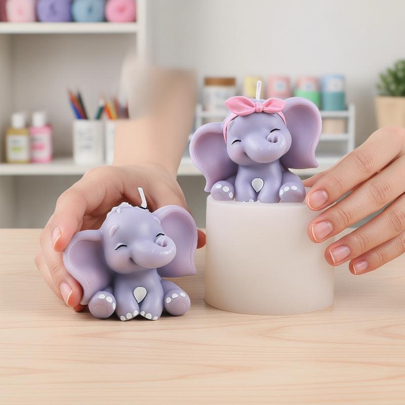 Cute 3D Elephant Silicone Cand - огляд і ціна Soap Making Handmade