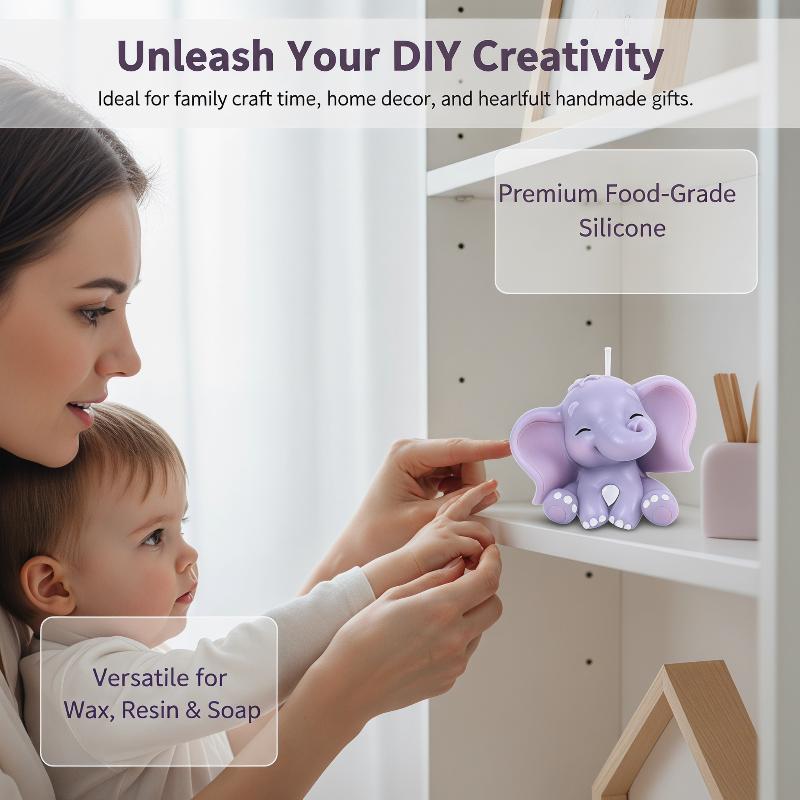 Cute 3D Elephant Silicone Cand - огляд і ціна Soap Making Handmade