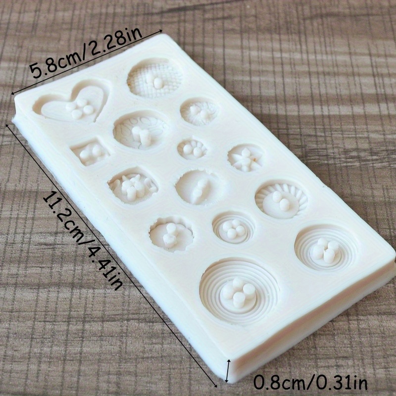 Buttons Shape Silicone Mold Si - огляд і ціна Soap Making Handmade