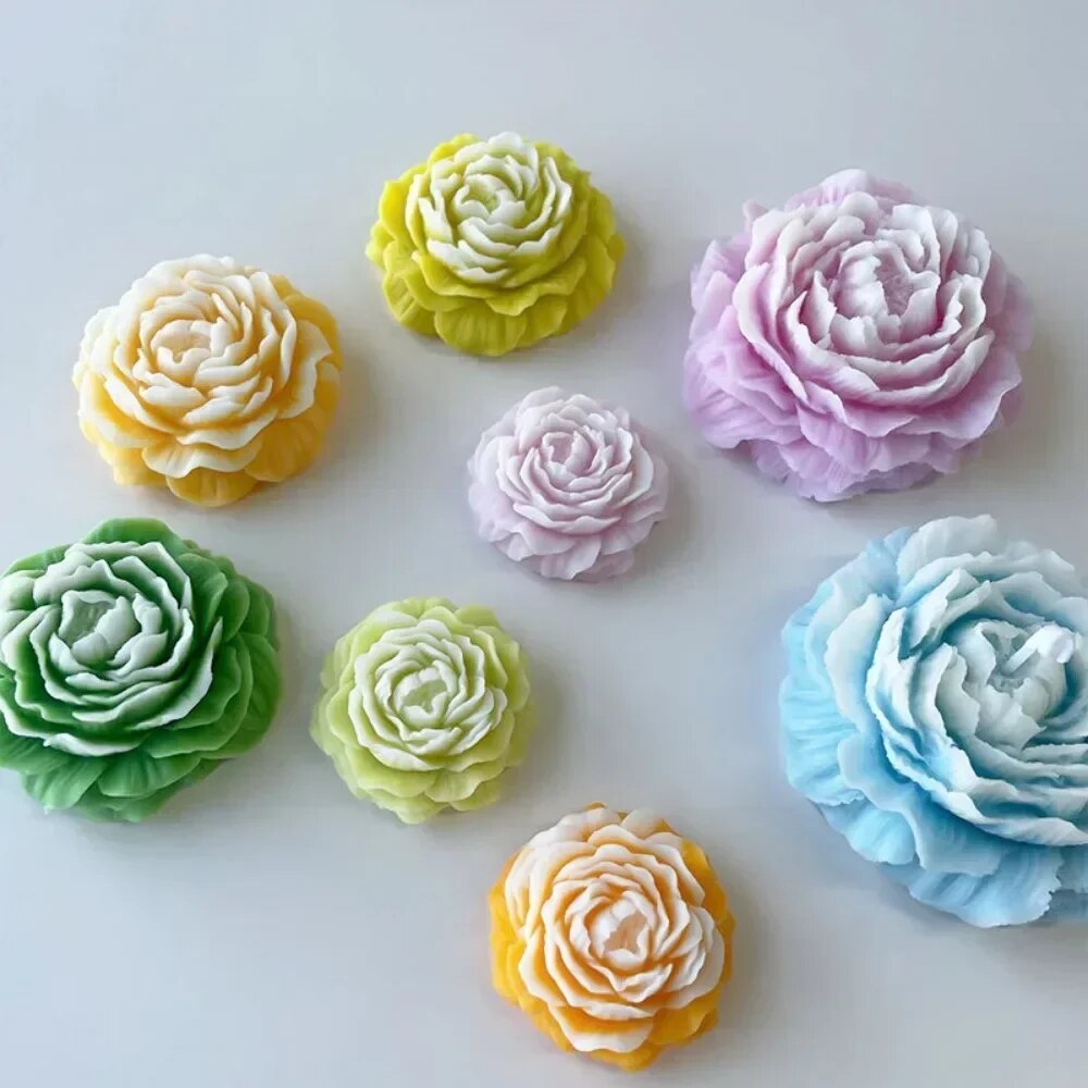 3D Peony Candle Silicone Mold  - огляд і ціна Soap Making Business