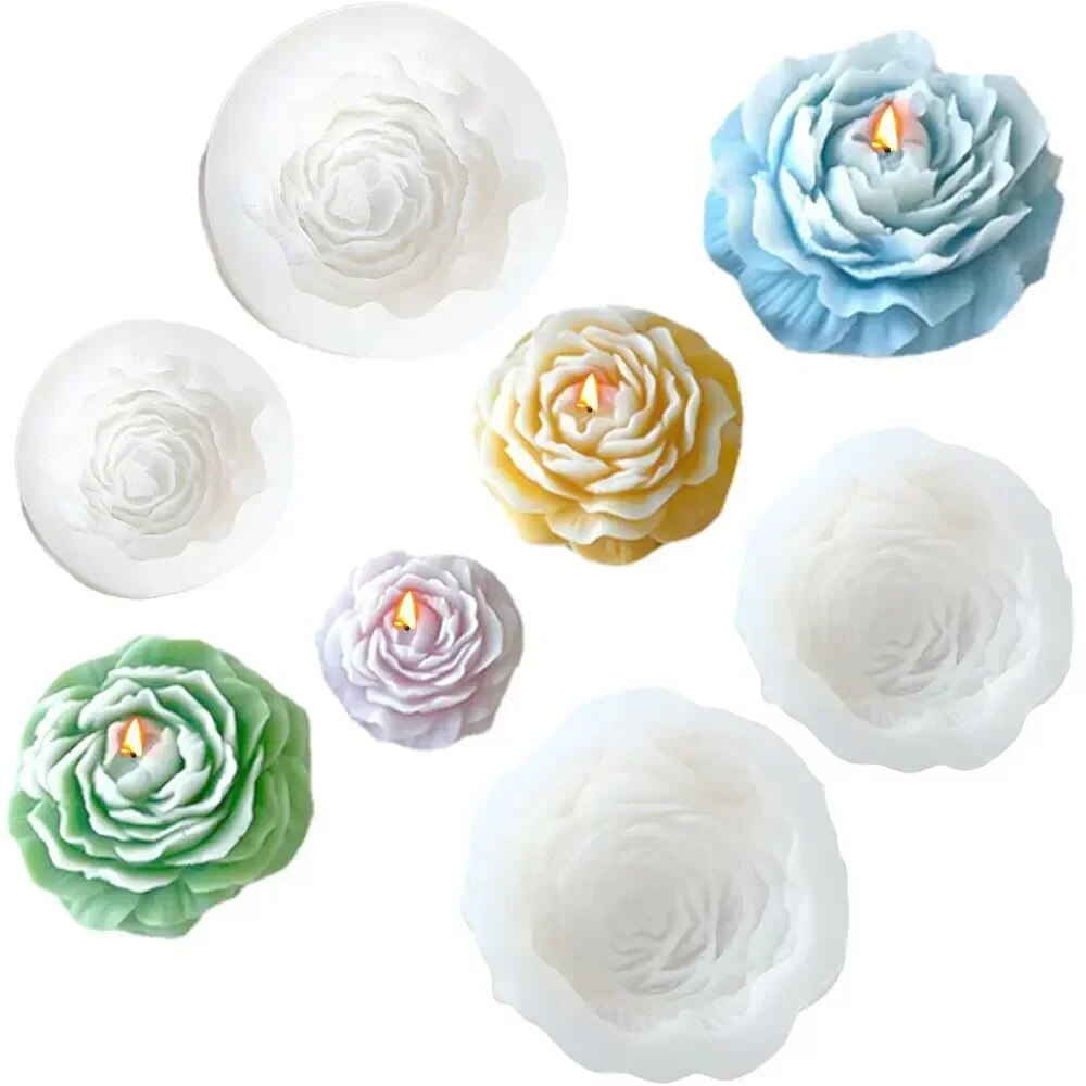 3D Peony Candle Silicone Mold  - огляд і ціна Soap Making Business