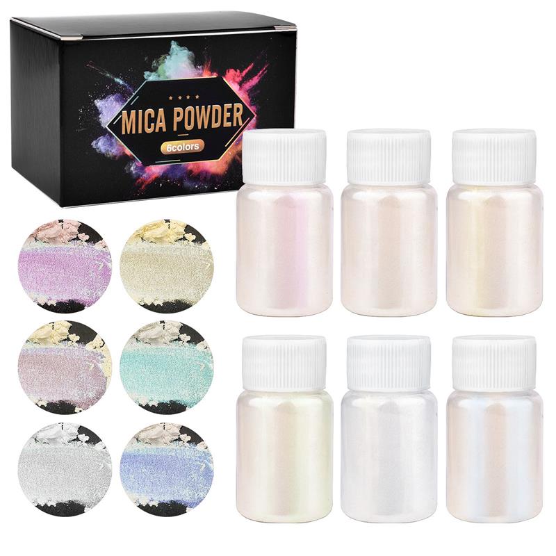 6 Pcs-Set Epoxy Resin Dye Mica - огляд і ціна Mica Powder Colorant